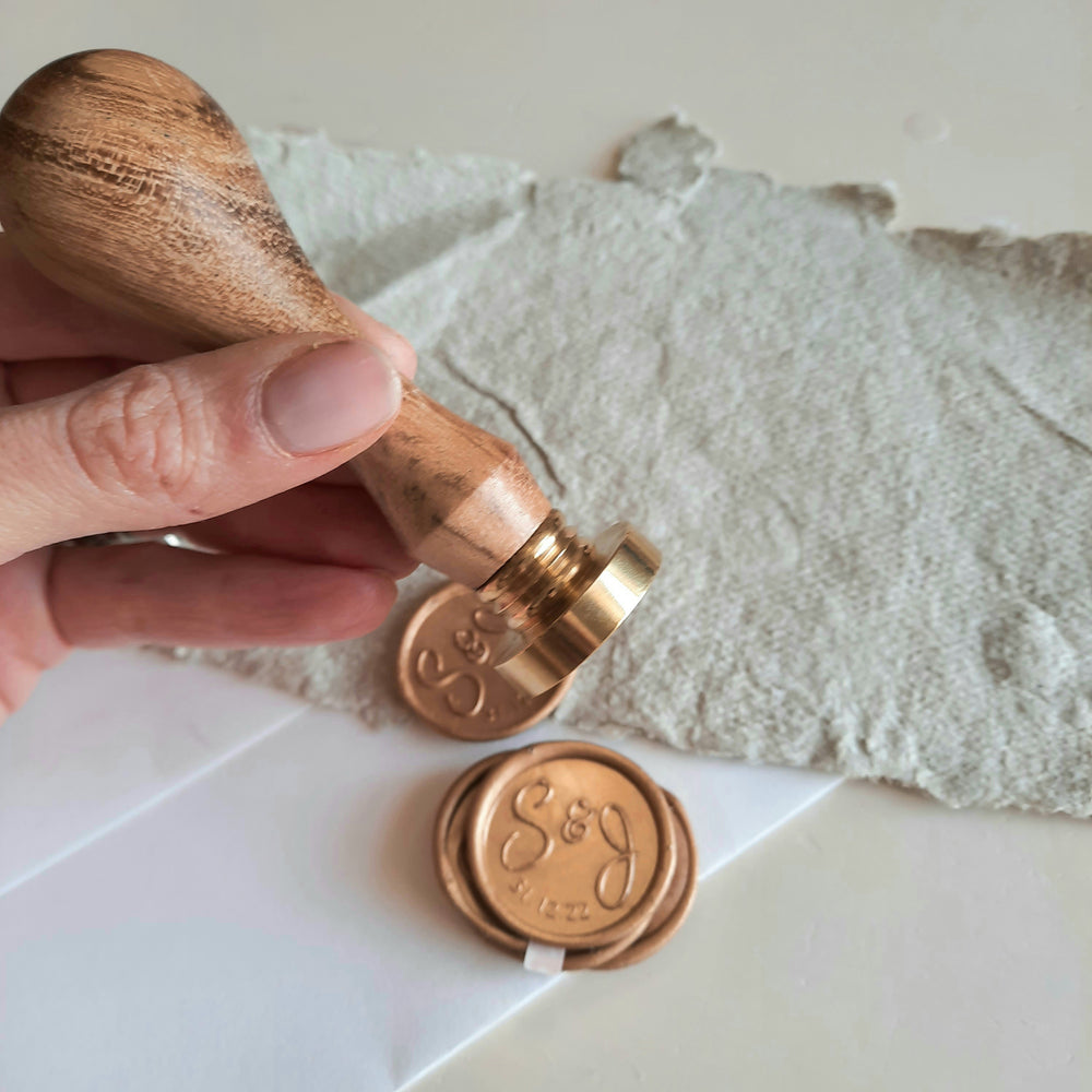 'Sophia' Monogram with date STAMP ONLY - THE LITTLE BLUE BRUSH  