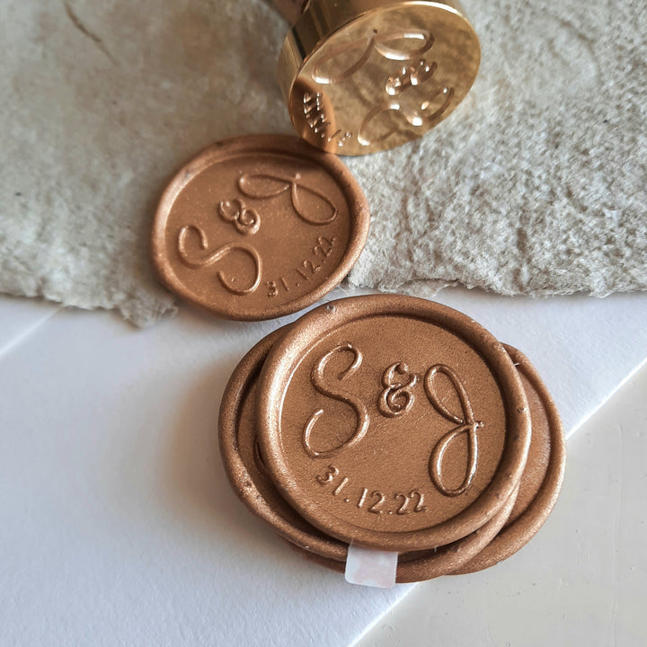 'Sophia' Monogram with date STAMP ONLY - THE LITTLE BLUE BRUSH  