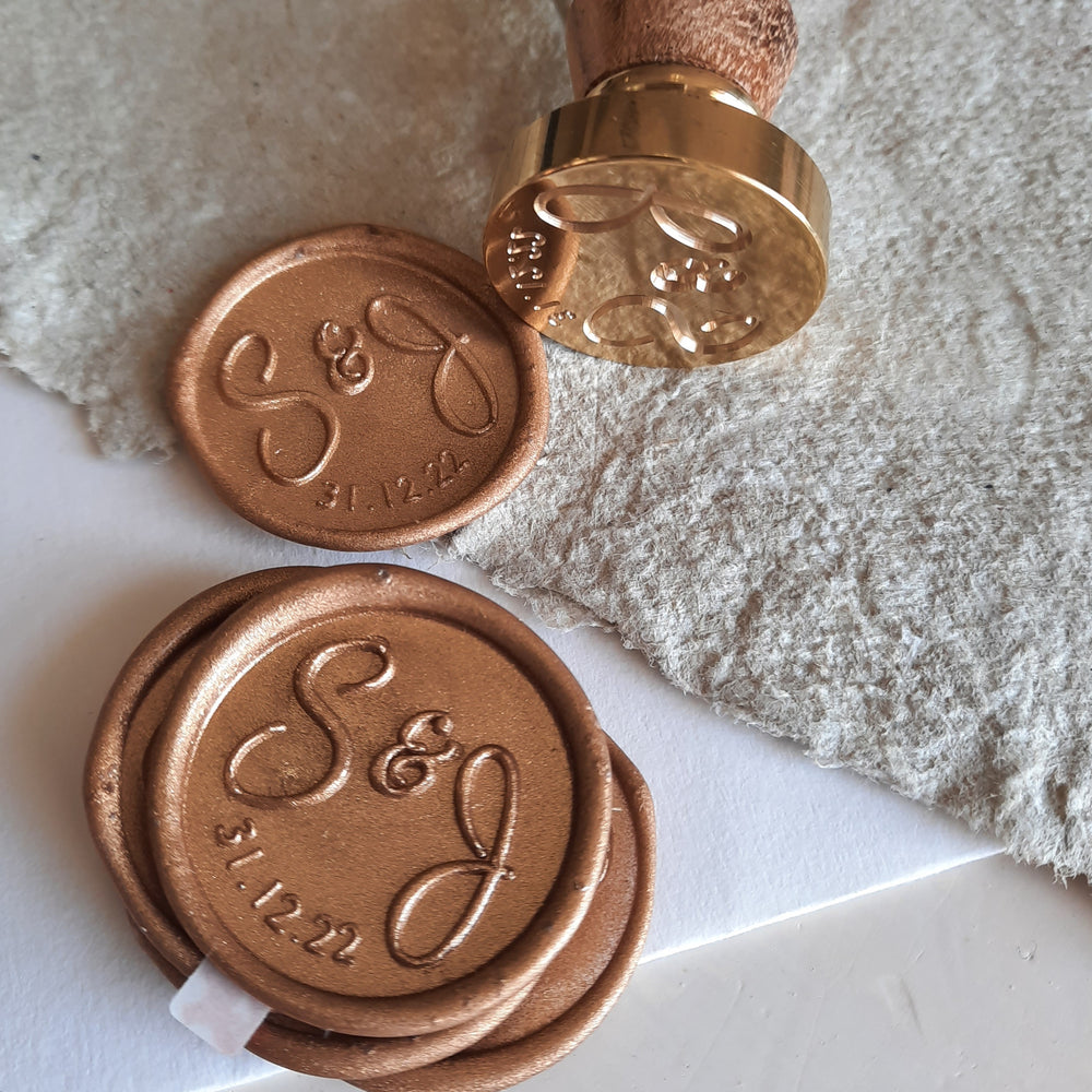 'Sophia' Monogram with date STAMP ONLY - THE LITTLE BLUE BRUSH  