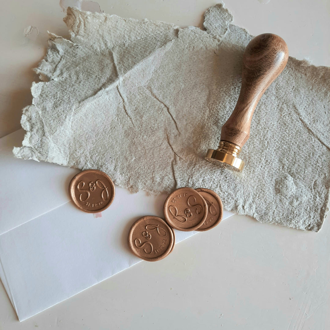 'Sophia' Monogram with date STAMP ONLY - THE LITTLE BLUE BRUSH  