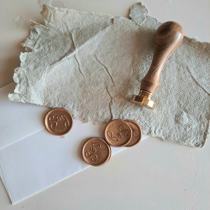 'Sophia' Monogram with date STAMP ONLY - THE LITTLE BLUE BRUSH  