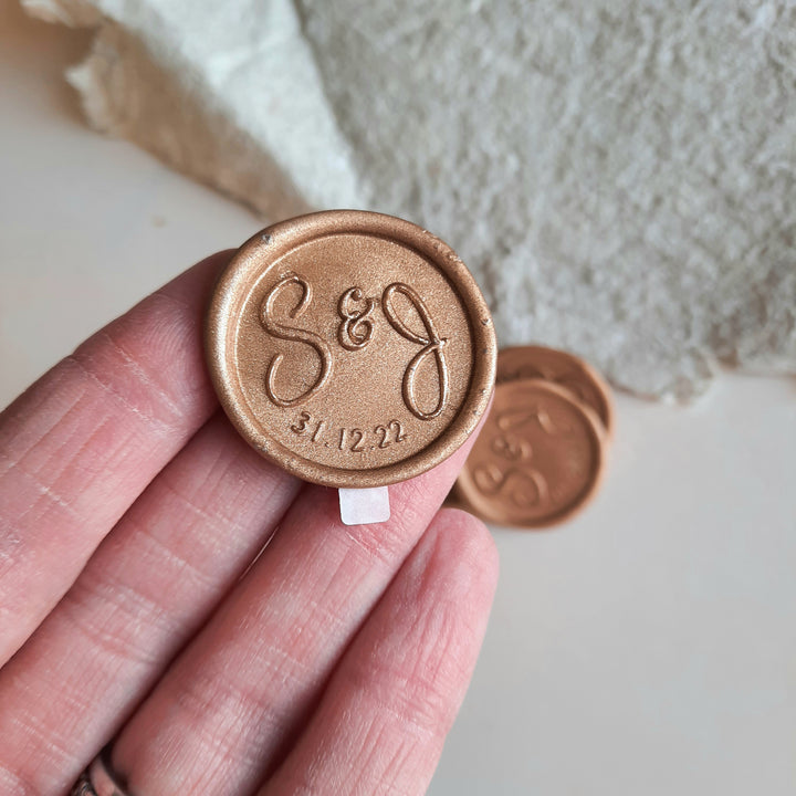 'Sophia' Monogram with date STAMP ONLY - THE LITTLE BLUE BRUSH  