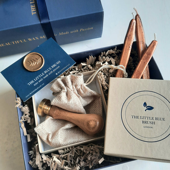 Custom 25mm Wax Stamp Gift Box with Copper wick wax