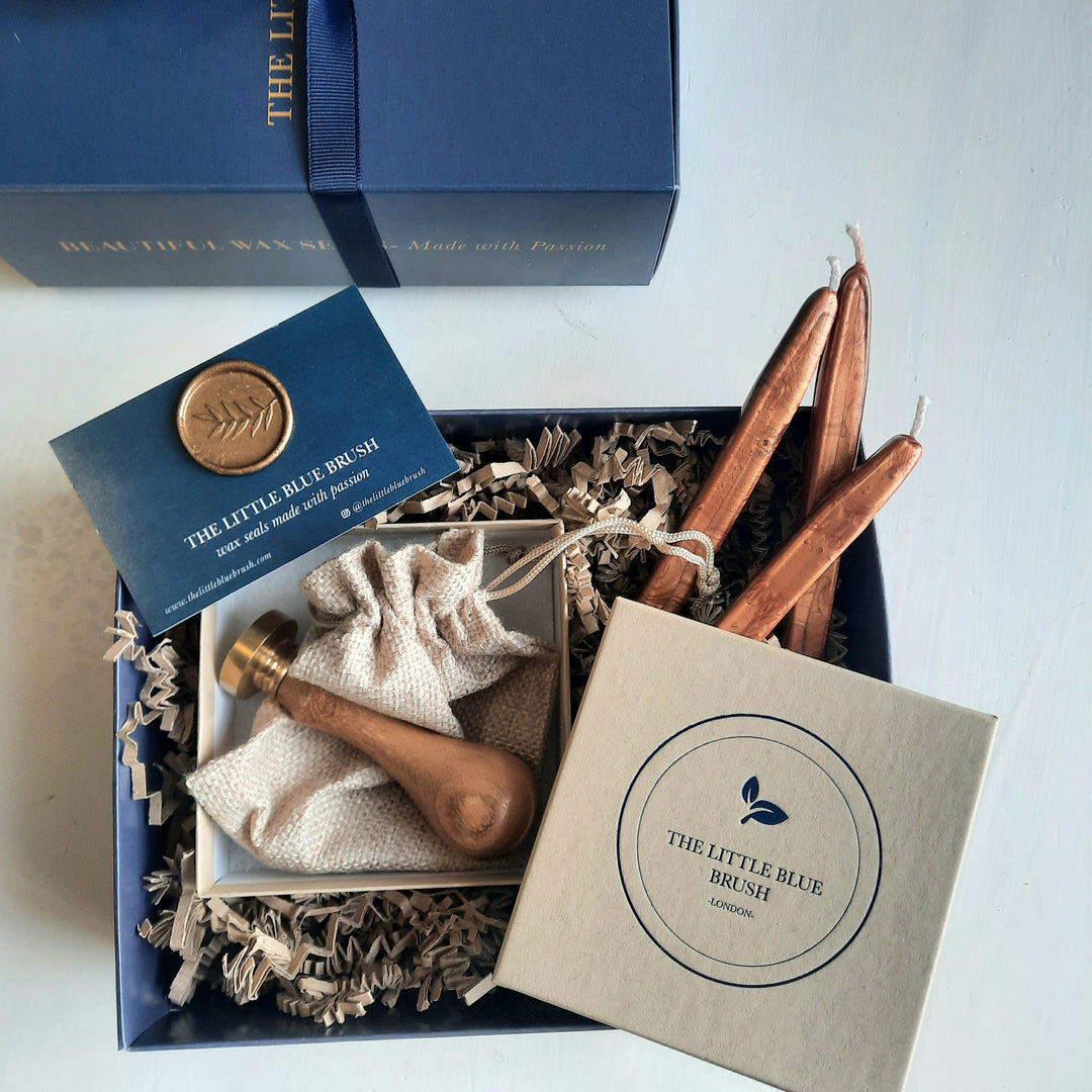 Custom 25mm Wax Stamp Gift Box with Copper wick wax