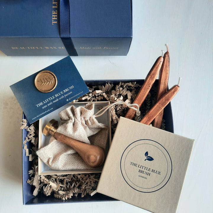 Custom 25mm Wax Stamp Gift Box with Copper wick wax