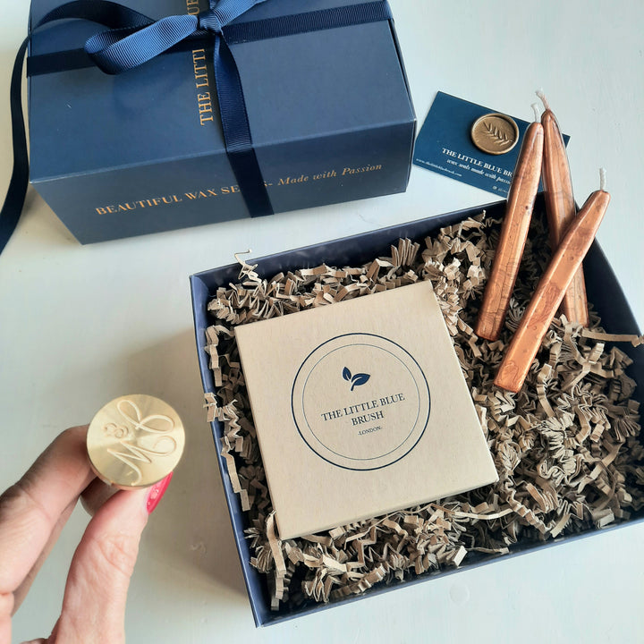 Custom 25mm Wax Stamp Gift Box with Copper wick wax