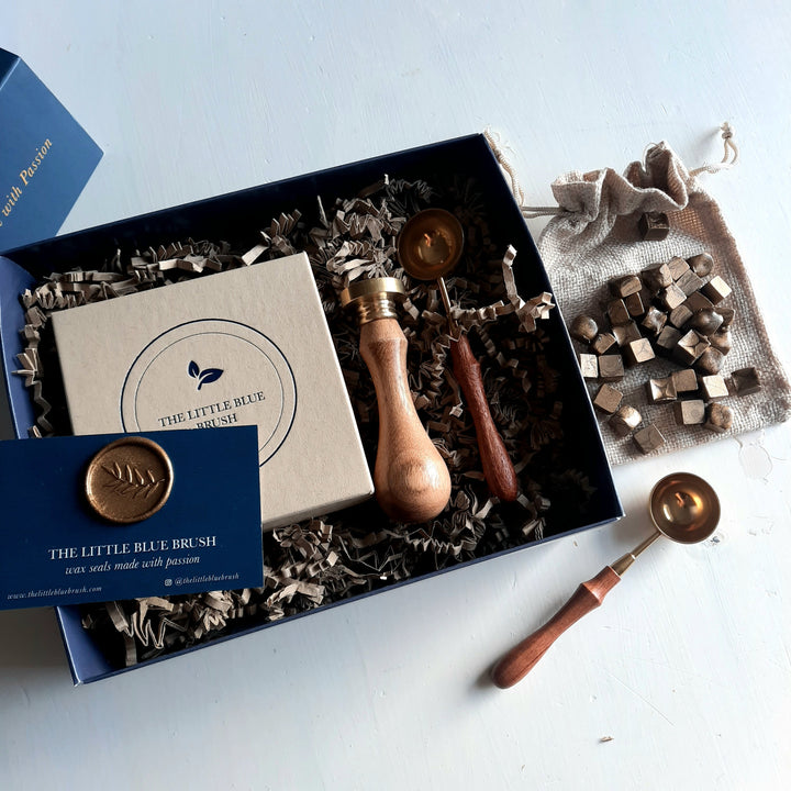 Custom 25mm Wax Stamp Gift Box with sealing wax beads