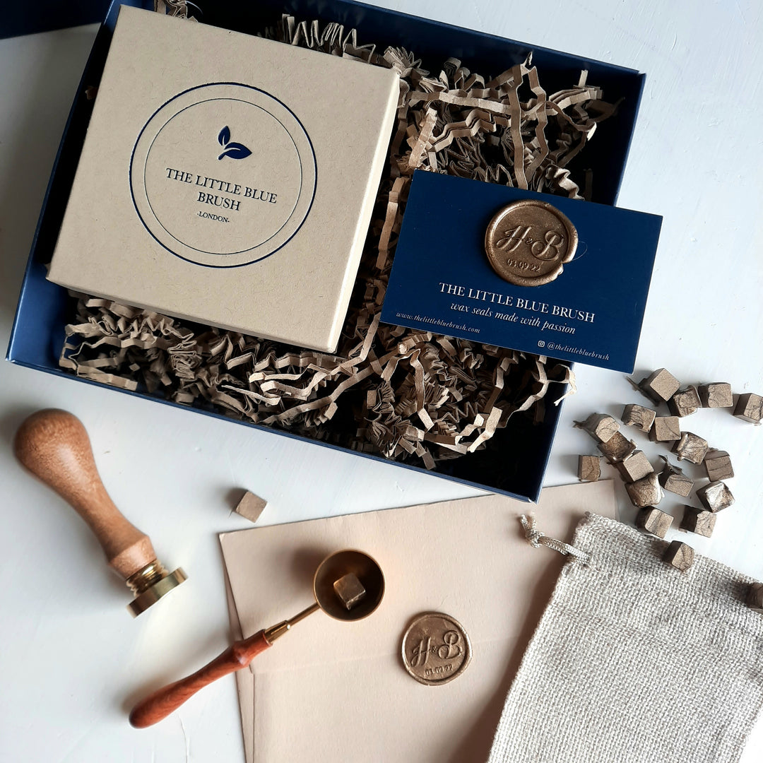 Anniversary Wax Stamp Gift Box with sealing wax beads