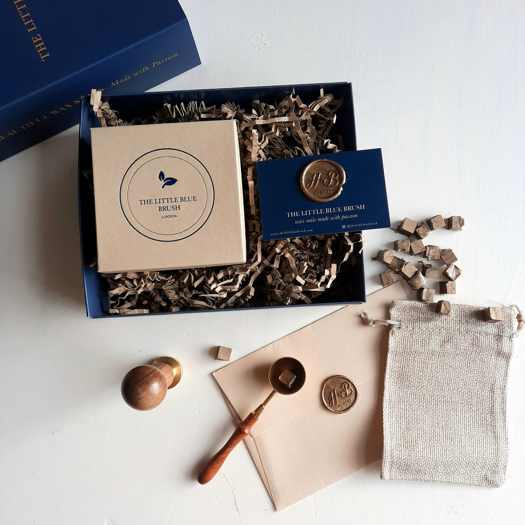 Anniversary Wax Stamp Gift Box with sealing wax beads