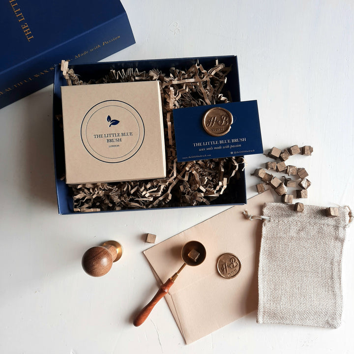 Anniversary Wax Stamp Gift Box with sealing wax beads
