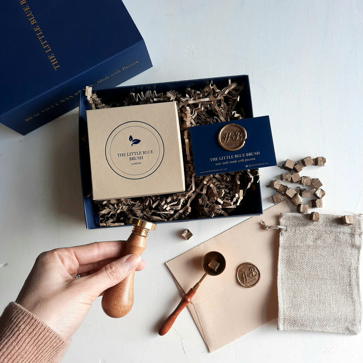 Anniversary Wax Stamp Gift Box with sealing wax beads