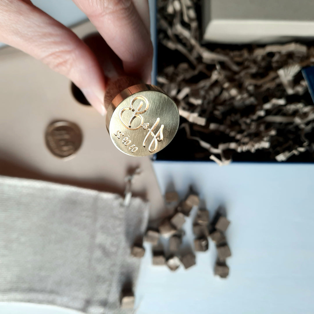 Anniversary Wax Stamp Gift Box with sealing wax beads