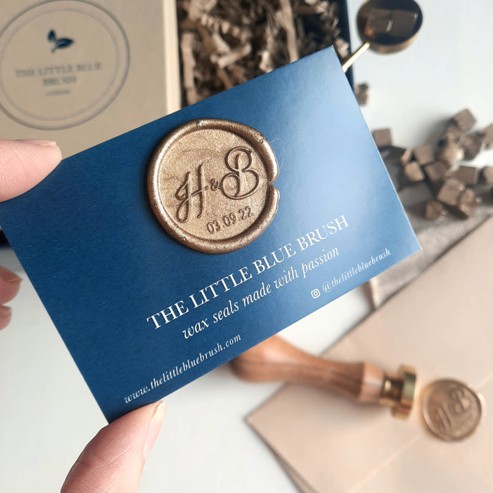 Anniversary Wax Stamp Gift Box with sealing wax beads