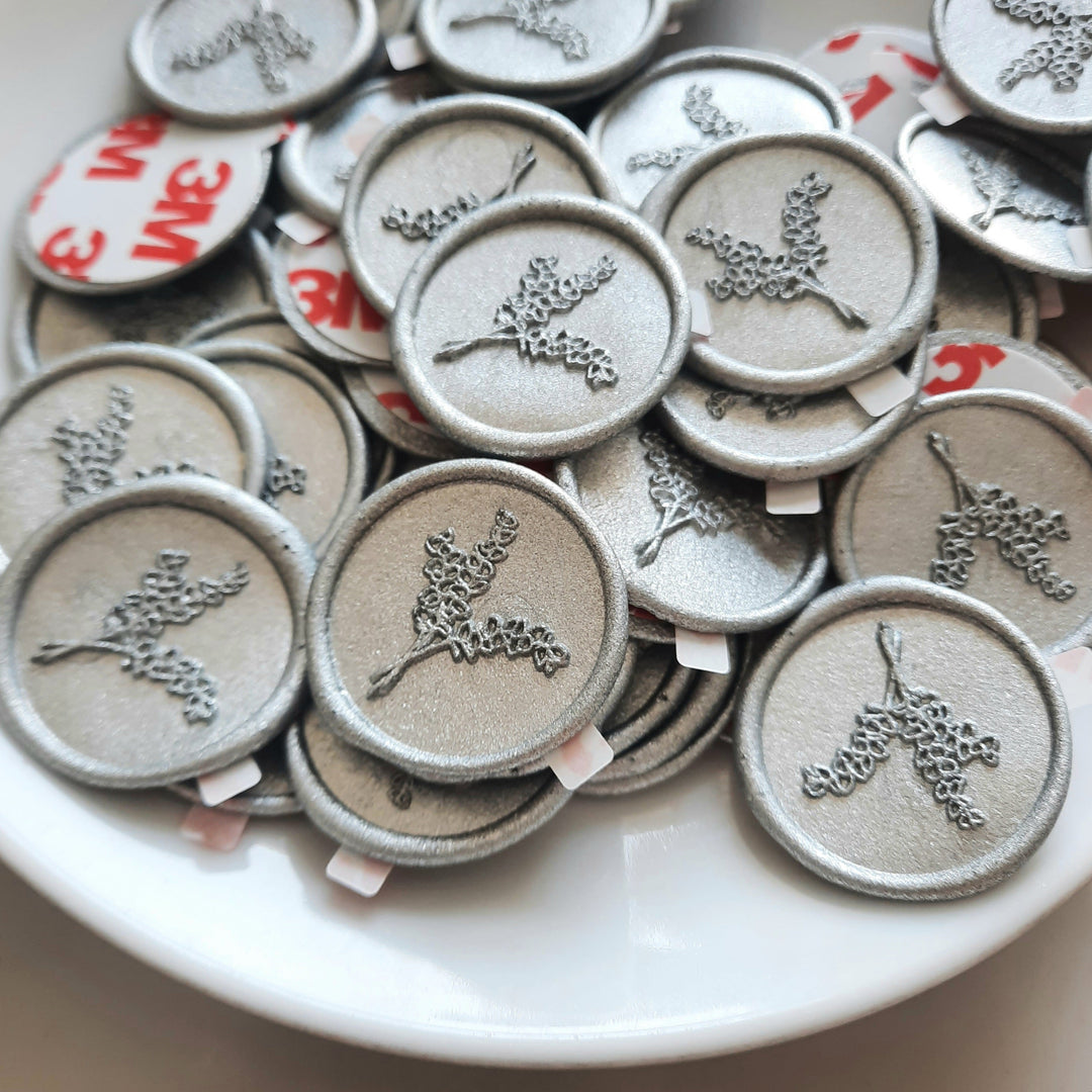 'Bouquet' Self-adhesive Wax Seals - Various Colours - THE LITTLE BLUE BRUSH LONDON