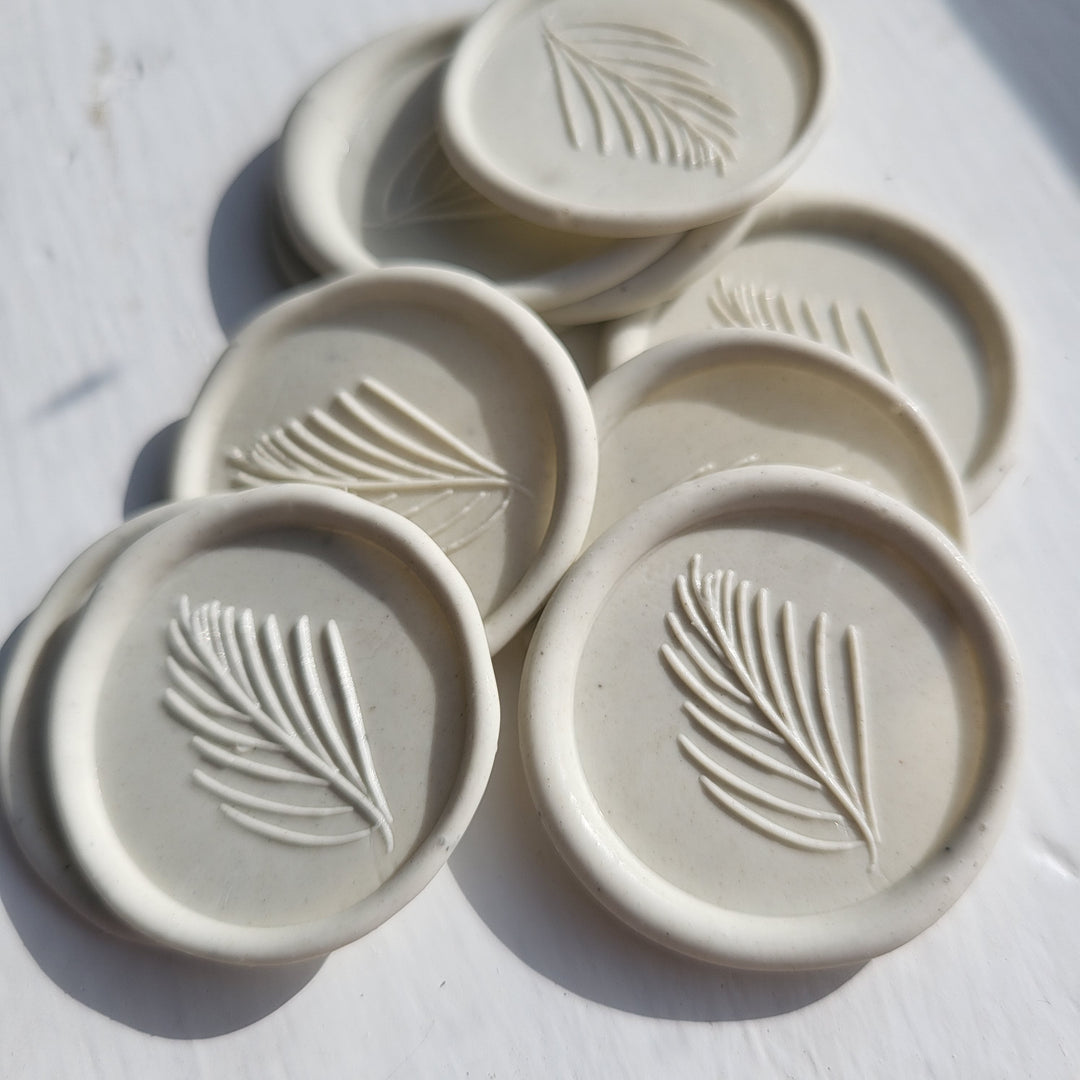 'Leaf in the Wind' Self-Adhesive Wax Seals - Various Colours