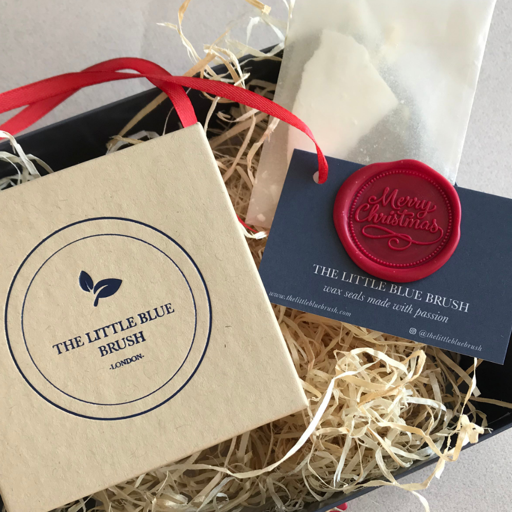 Christmas Edition- Custom 30mm Wax Stamp Gift Box with sealing wax beads
