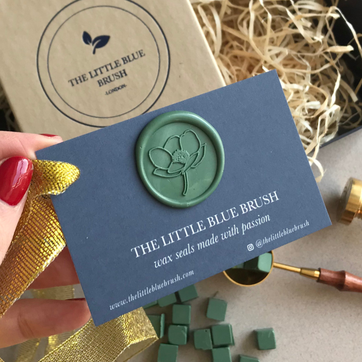 Christmas Edition- Floral Wax Stamp Gift Box with sealing wax beads