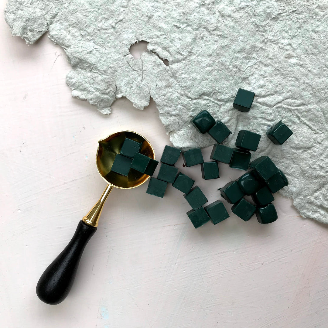 Sealing Wax Beads- Parsons green - THE LITTLE BLUE BRUSH  