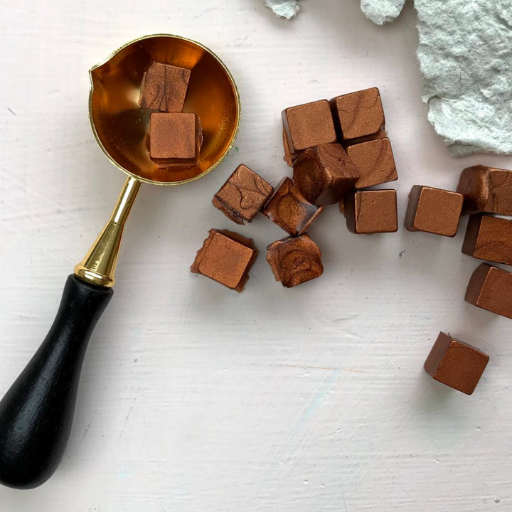 Sealing Wax Beads- Greenwich Copper - THE LITTLE BLUE BRUSH  