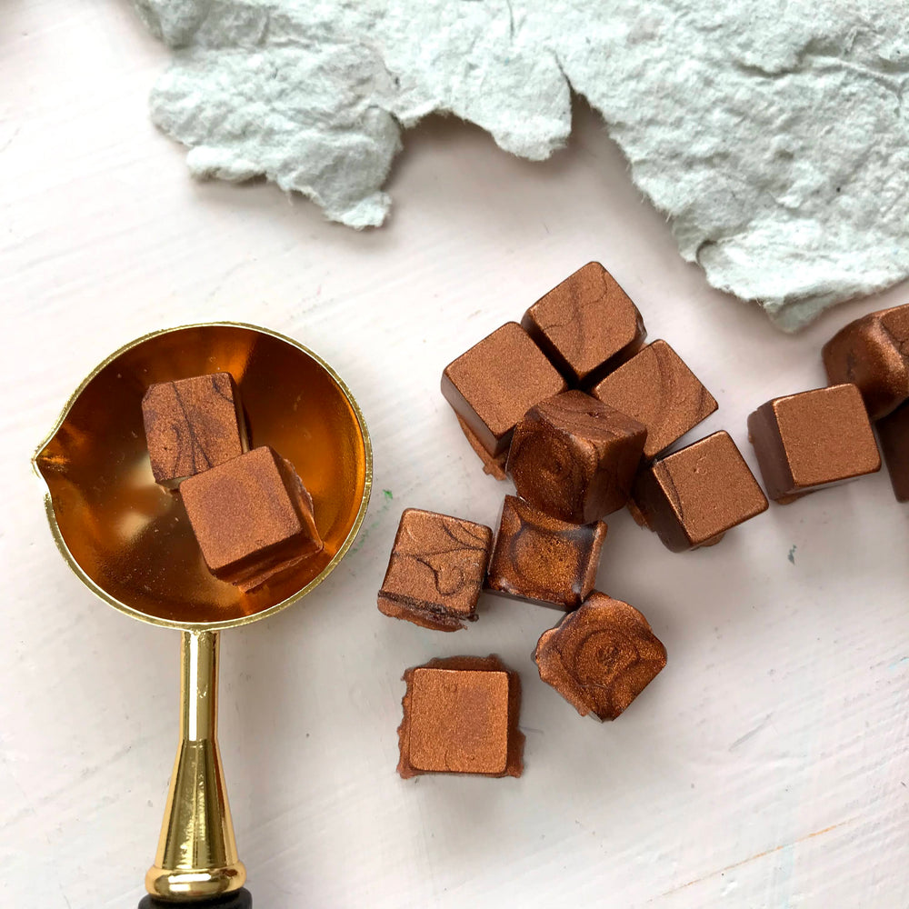 Sealing Wax Beads- Greenwich Copper - THE LITTLE BLUE BRUSH  