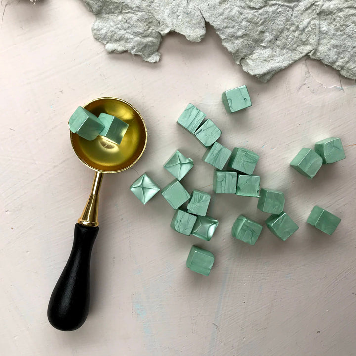 Sealing Wax Beads- Sage Green - THE LITTLE BLUE BRUSH  
