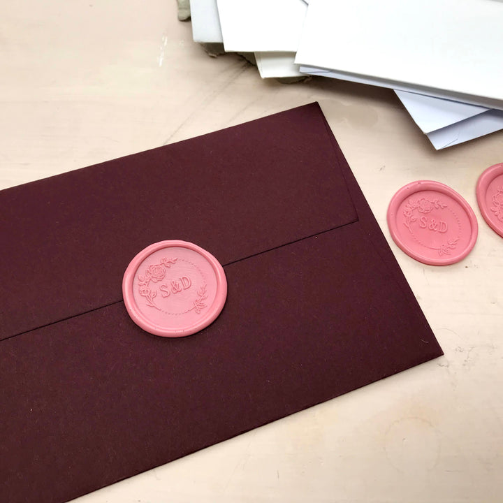30MM  'Rose Garden’ Monogram STAMP ONLY - THE LITTLE BLUE BRUSH  