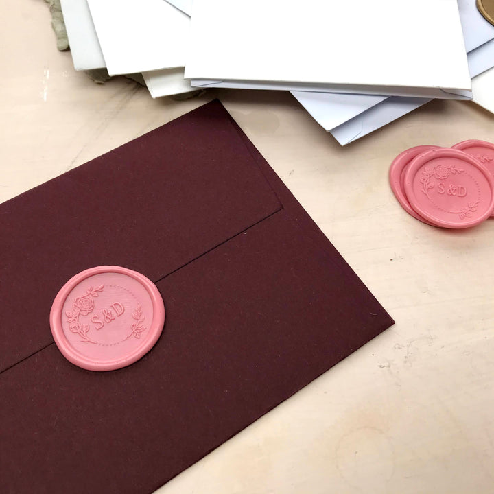 30MM  'Rose Garden’ Monogram STAMP ONLY - THE LITTLE BLUE BRUSH  