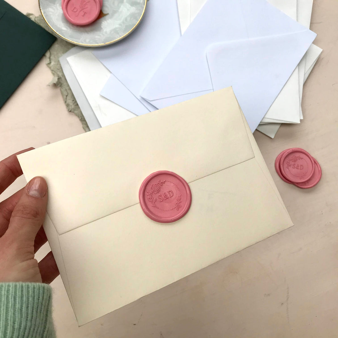 30MM  'Rose Garden’ Monogram STAMP ONLY - THE LITTLE BLUE BRUSH  