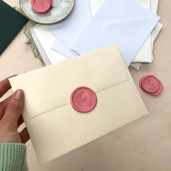 30MM  'Rose Garden’ Monogram STAMP ONLY - THE LITTLE BLUE BRUSH  