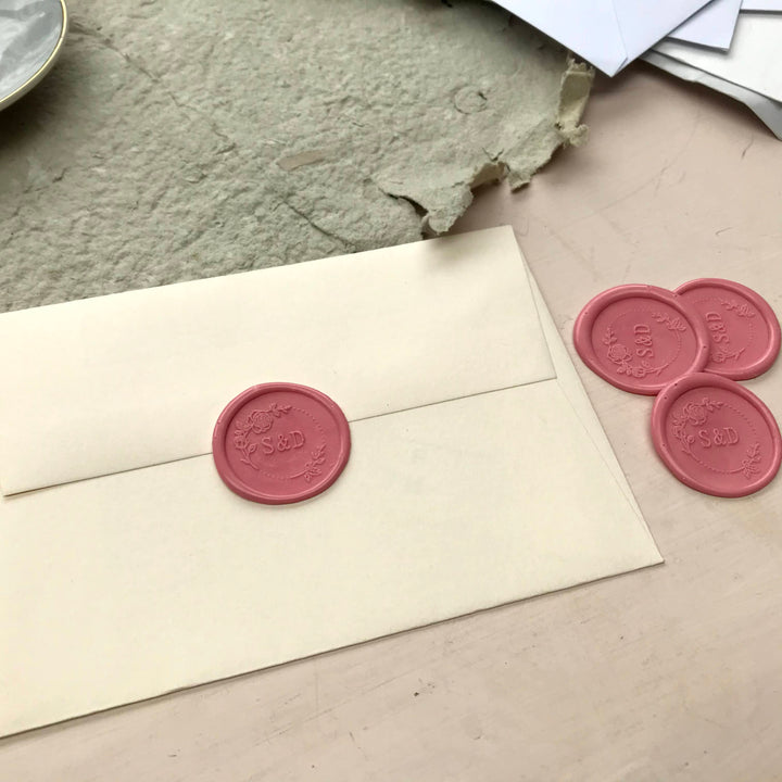 30MM  'Rose Garden’ Monogram STAMP ONLY - THE LITTLE BLUE BRUSH  