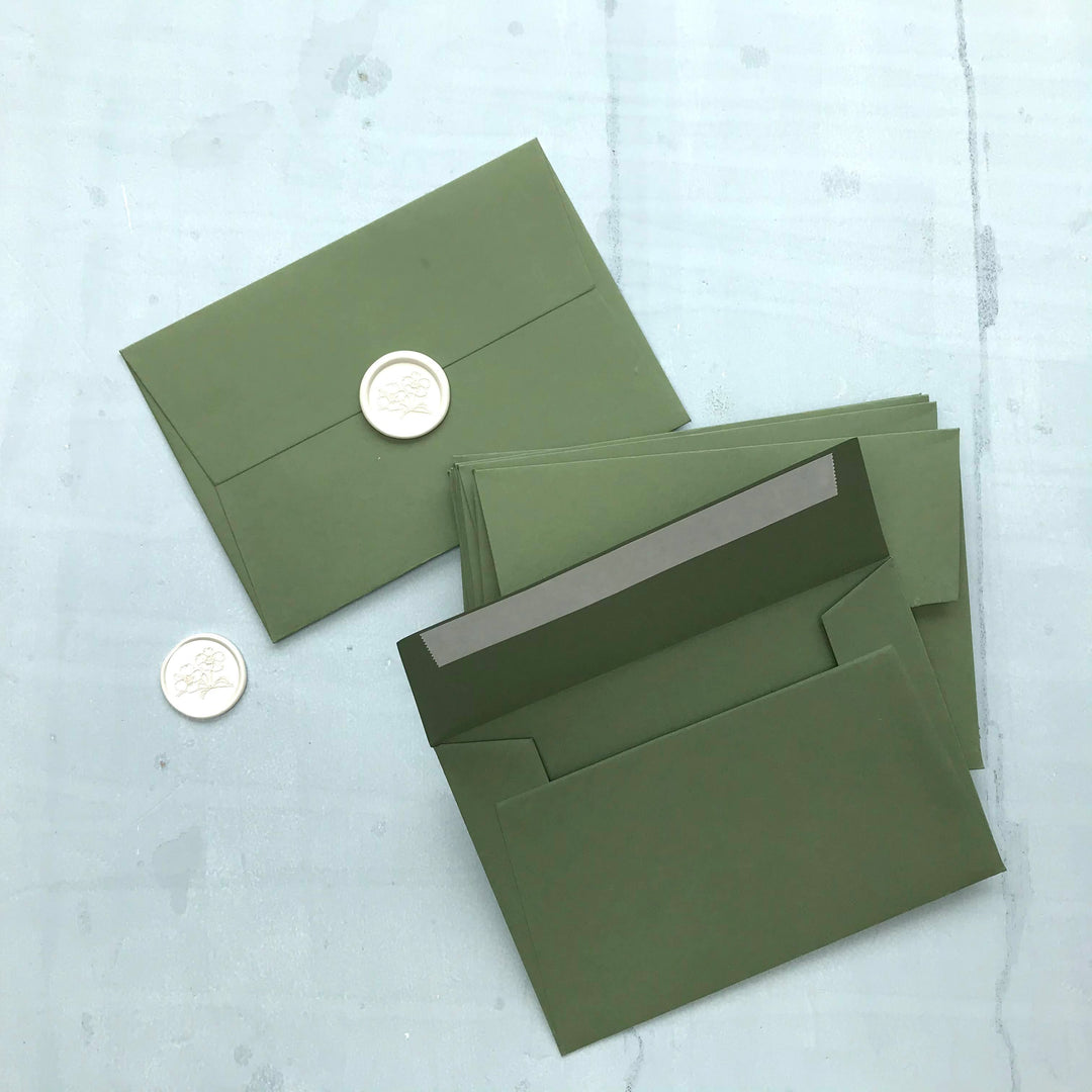 Mid Green C6 Envelope - THE LITTLE BLUE BRUSH  