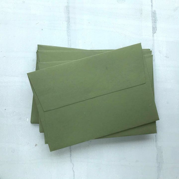 Mid Green C6 Envelope - THE LITTLE BLUE BRUSH  