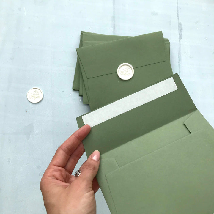 Mid Green C6 Envelope - THE LITTLE BLUE BRUSH  