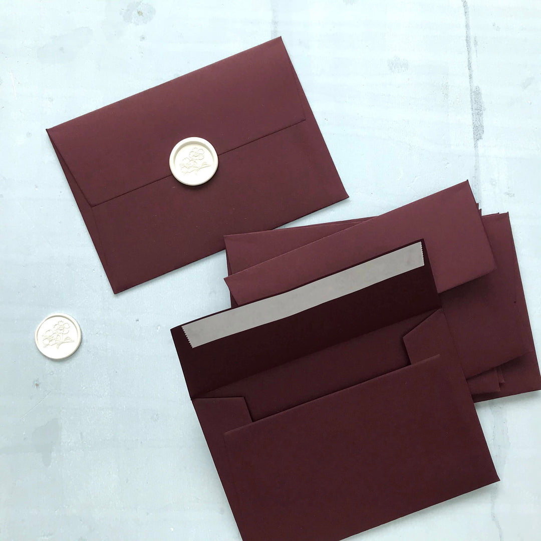 Burgundy C6 Envelope - THE LITTLE BLUE BRUSH  