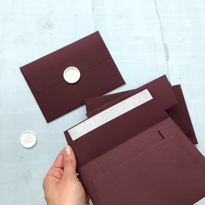 Burgundy C6 Envelope - THE LITTLE BLUE BRUSH  