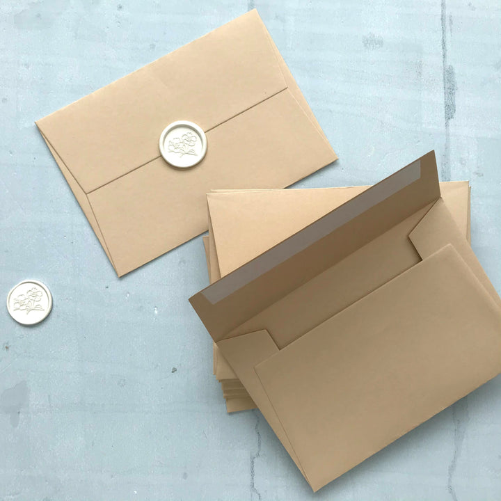Pale Almond C6 Envelope - THE LITTLE BLUE BRUSH  