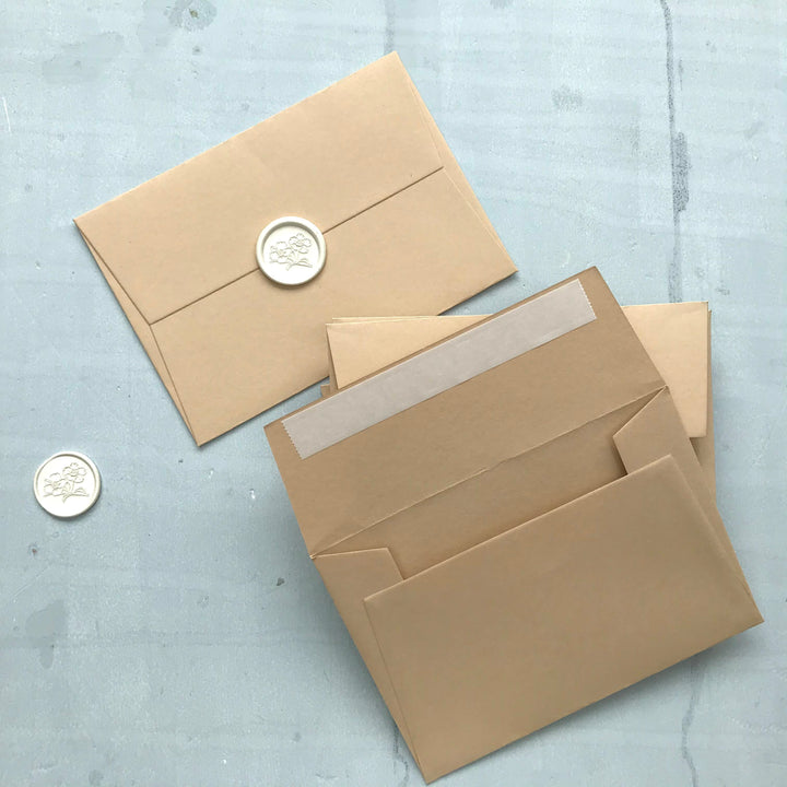 Pale Almond C6 Envelope - THE LITTLE BLUE BRUSH  