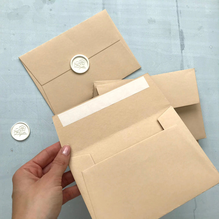 Pale Almond C6 Envelope - THE LITTLE BLUE BRUSH  