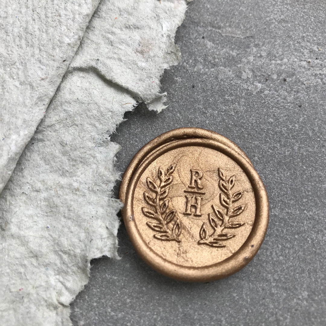 Wreath Monogram STAMP ONLY - THE LITTLE BLUE BRUSH  