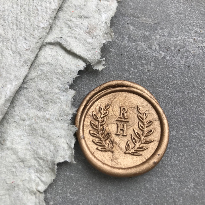 Wreath Monogram STAMP ONLY - THE LITTLE BLUE BRUSH  
