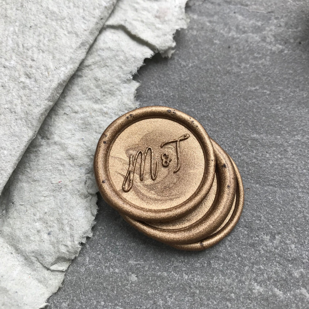 ‘Mia’ Monogram Wax Seals - THE LITTLE BLUE BRUSH  