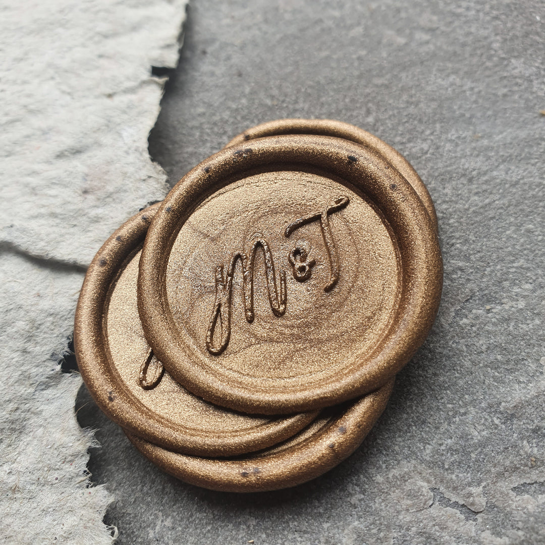 ‘Mia’ Monogram Wax Seals - THE LITTLE BLUE BRUSH  