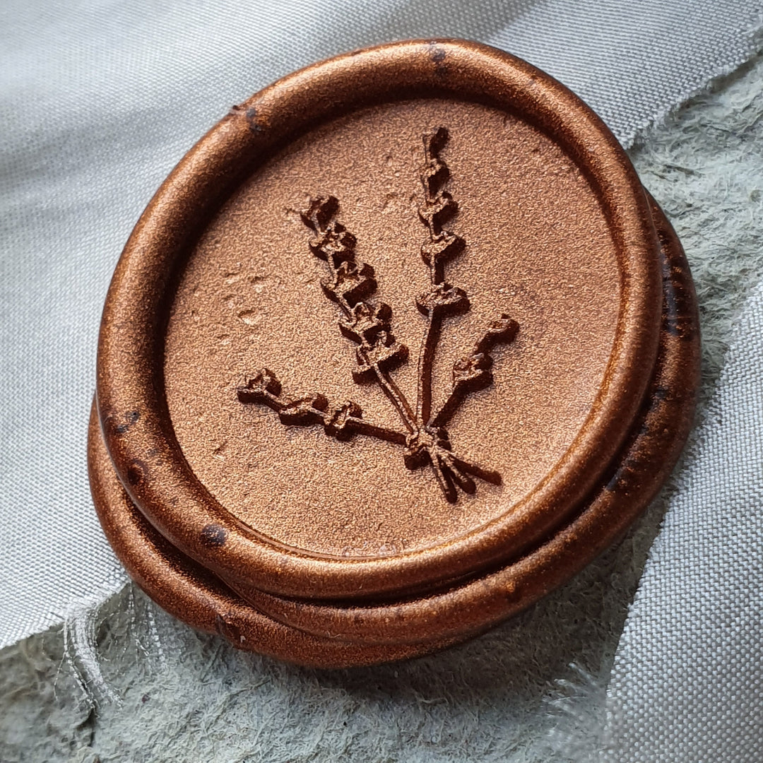 Greenwich Copper 'Bouquet' self adhesive wax seals - THE LITTLE BLUE BRUSH  