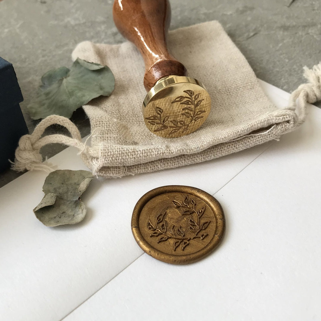 'Foliage Wreath'  Wax Seal Stamp - THE LITTLE BLUE BRUSH  