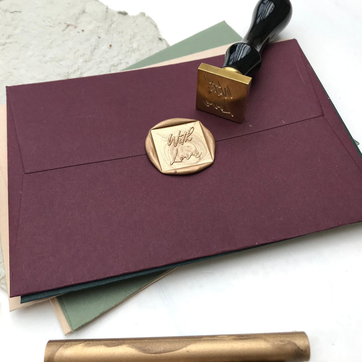 Custom Square 25mm Stamp - THE LITTLE BLUE BRUSH  