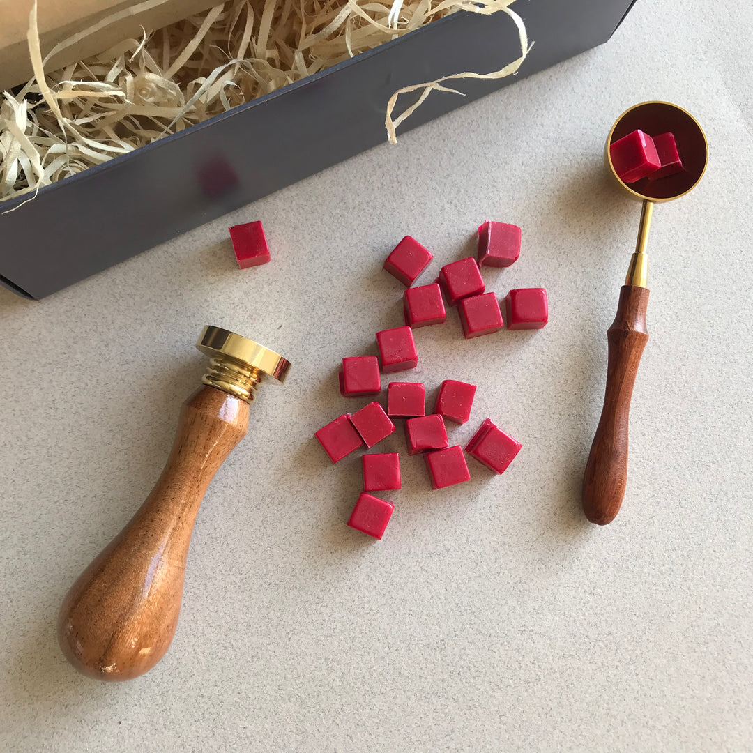 Christmas Edition- Custom 25mm Wax Stamp Gift Box with sealing wax beads