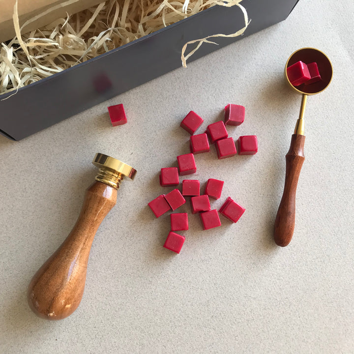 Christmas Edition- Custom 25mm Wax Stamp Gift Box with sealing wax beads