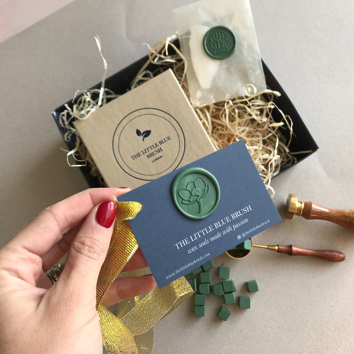 Christmas Edition- Floral Wax Stamp Gift Box with sealing wax beads