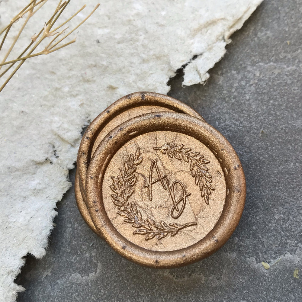'Blossom' monogram wax seals - THE LITTLE BLUE BRUSH  