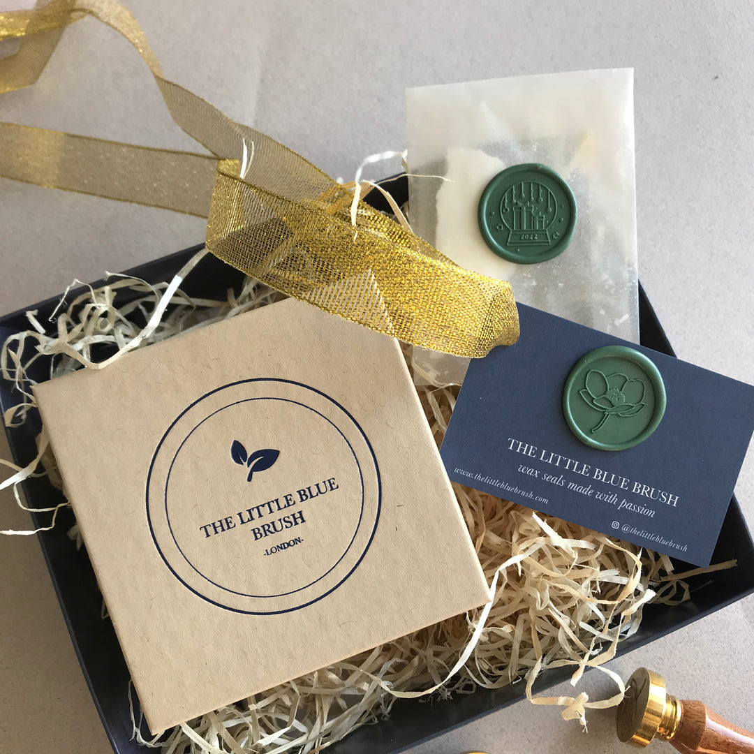 Christmas Edition- Floral Wax Stamp Gift Box with sealing wax beads